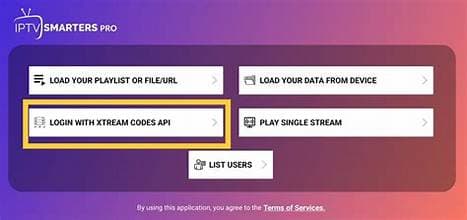 Step 3 - Choose Login with Xtream Codes API